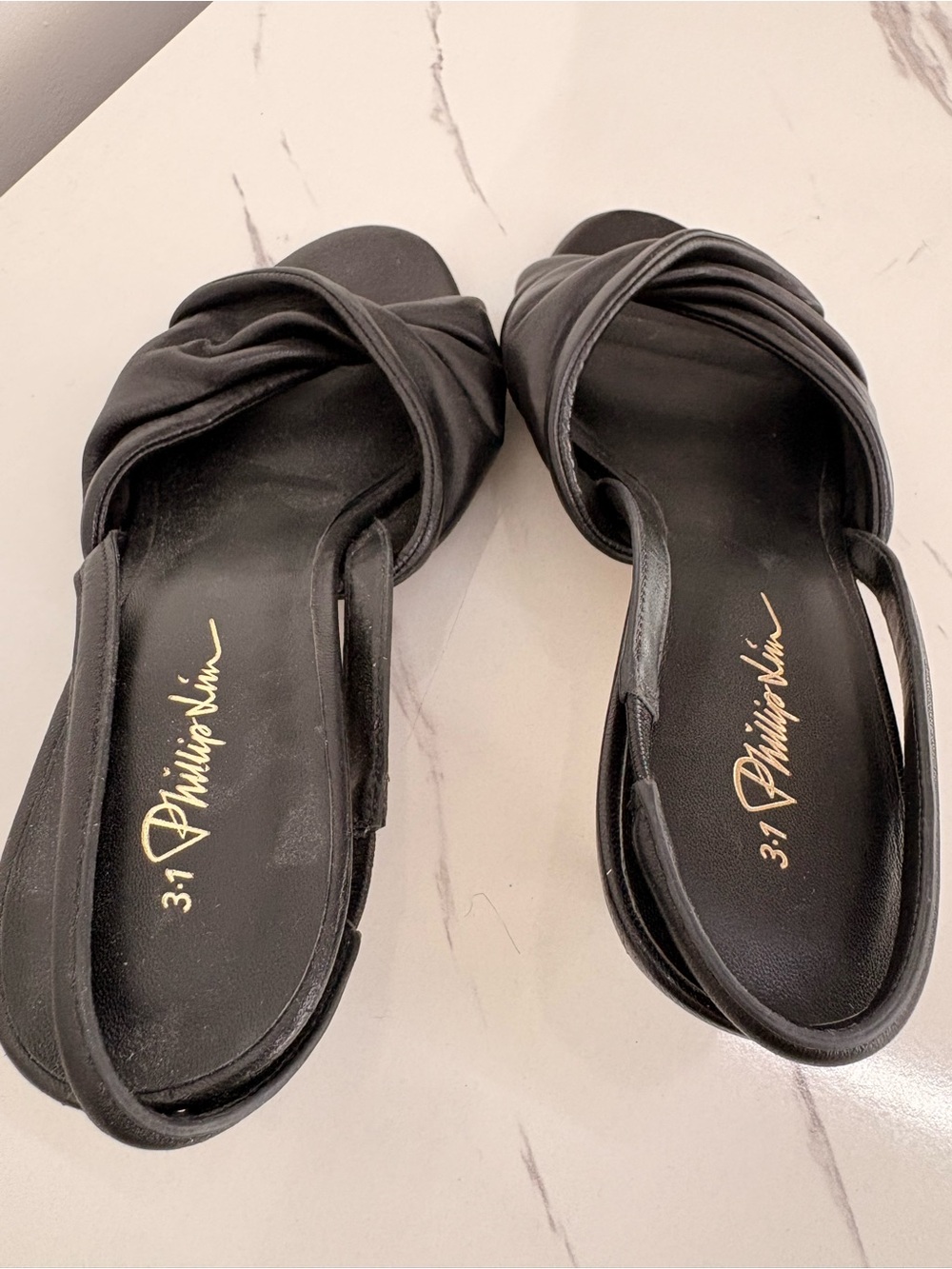 3.1 Phillip Lim Black Knotted Slingback Mules - Picture 5 of 5